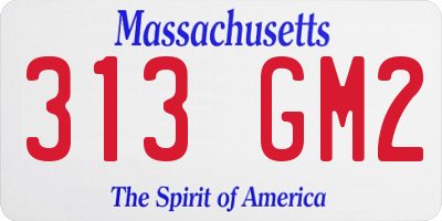 MA license plate 313GM2