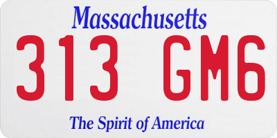 MA license plate 313GM6