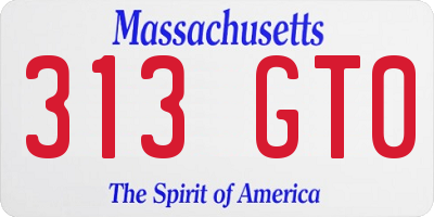MA license plate 313GT0