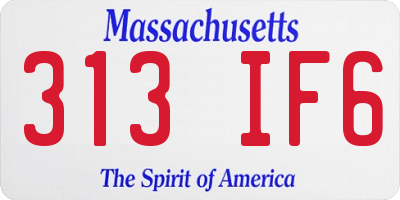 MA license plate 313IF6
