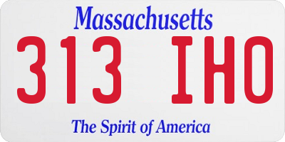 MA license plate 313IH0