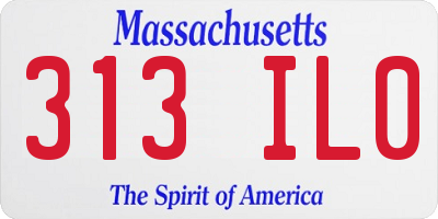 MA license plate 313IL0