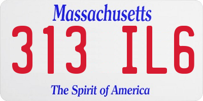 MA license plate 313IL6