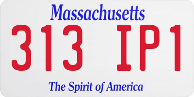 MA license plate 313IP1
