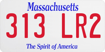 MA license plate 313LR2