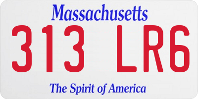 MA license plate 313LR6