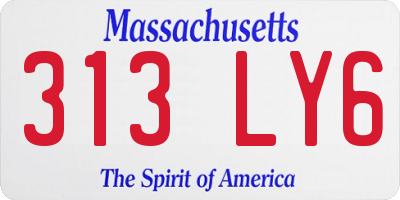 MA license plate 313LY6