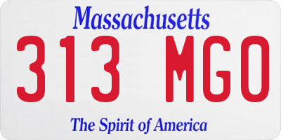 MA license plate 313MG0