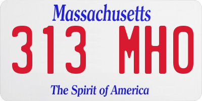 MA license plate 313MH0