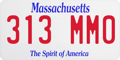 MA license plate 313MM0