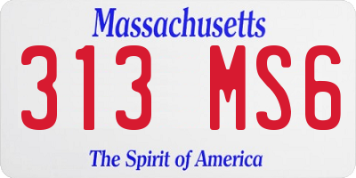MA license plate 313MS6