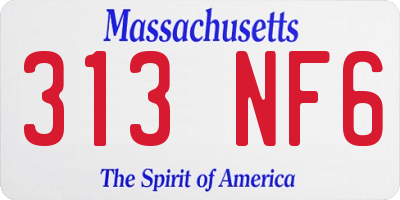 MA license plate 313NF6
