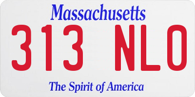MA license plate 313NL0