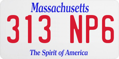 MA license plate 313NP6