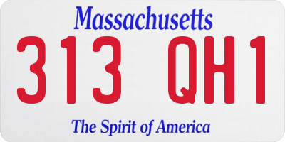 MA license plate 313QH1