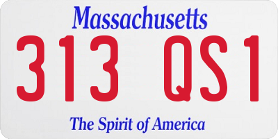 MA license plate 313QS1