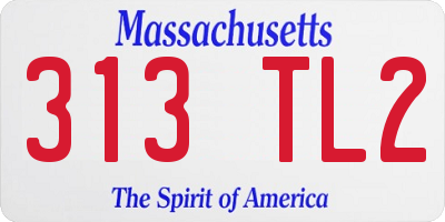 MA license plate 313TL2