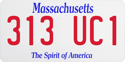 MA license plate 313UC1
