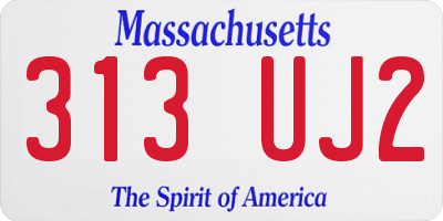 MA license plate 313UJ2