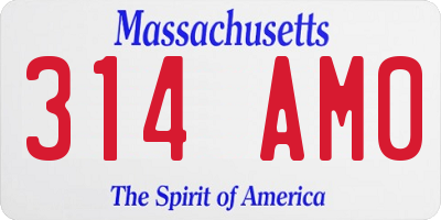 MA license plate 314AM0