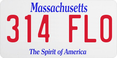 MA license plate 314FL0