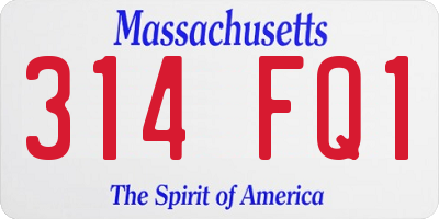 MA license plate 314FQ1