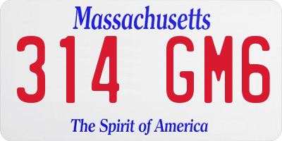 MA license plate 314GM6