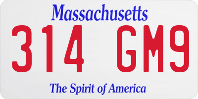 MA license plate 314GM9