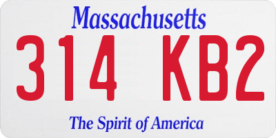 MA license plate 314KB2