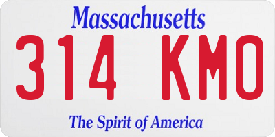 MA license plate 314KM0