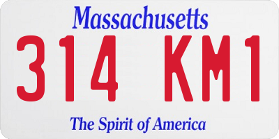 MA license plate 314KM1