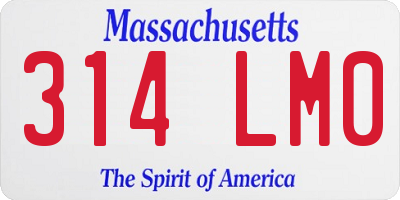 MA license plate 314LM0