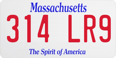 MA license plate 314LR9