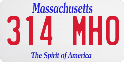 MA license plate 314MH0