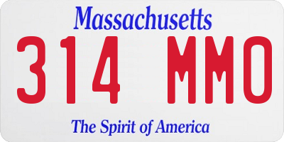 MA license plate 314MM0