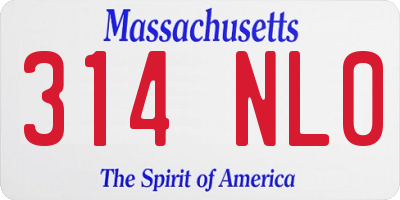 MA license plate 314NL0
