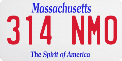 MA license plate 314NM0