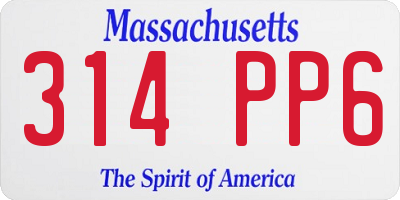 MA license plate 314PP6