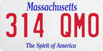 MA license plate 314QM0