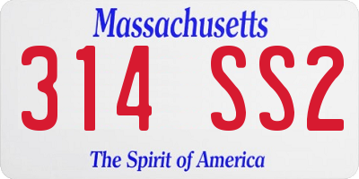 MA license plate 314SS2