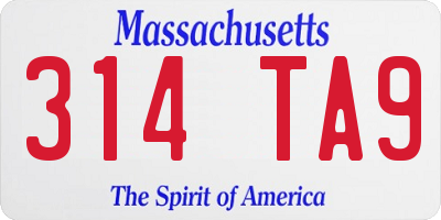 MA license plate 314TA9