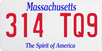 MA license plate 314TQ9