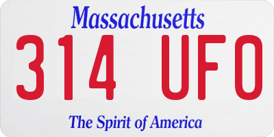 MA license plate 314UF0