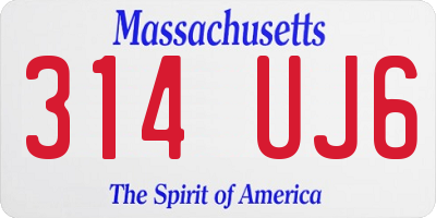 MA license plate 314UJ6