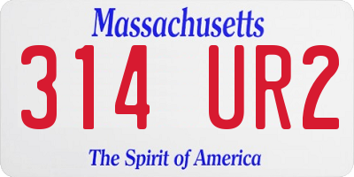 MA license plate 314UR2