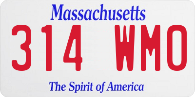 MA license plate 314WM0