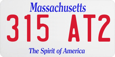 MA license plate 315AT2