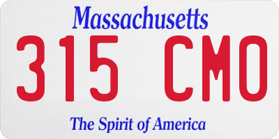 MA license plate 315CM0