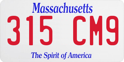 MA license plate 315CM9