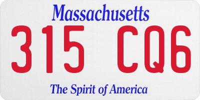 MA license plate 315CQ6